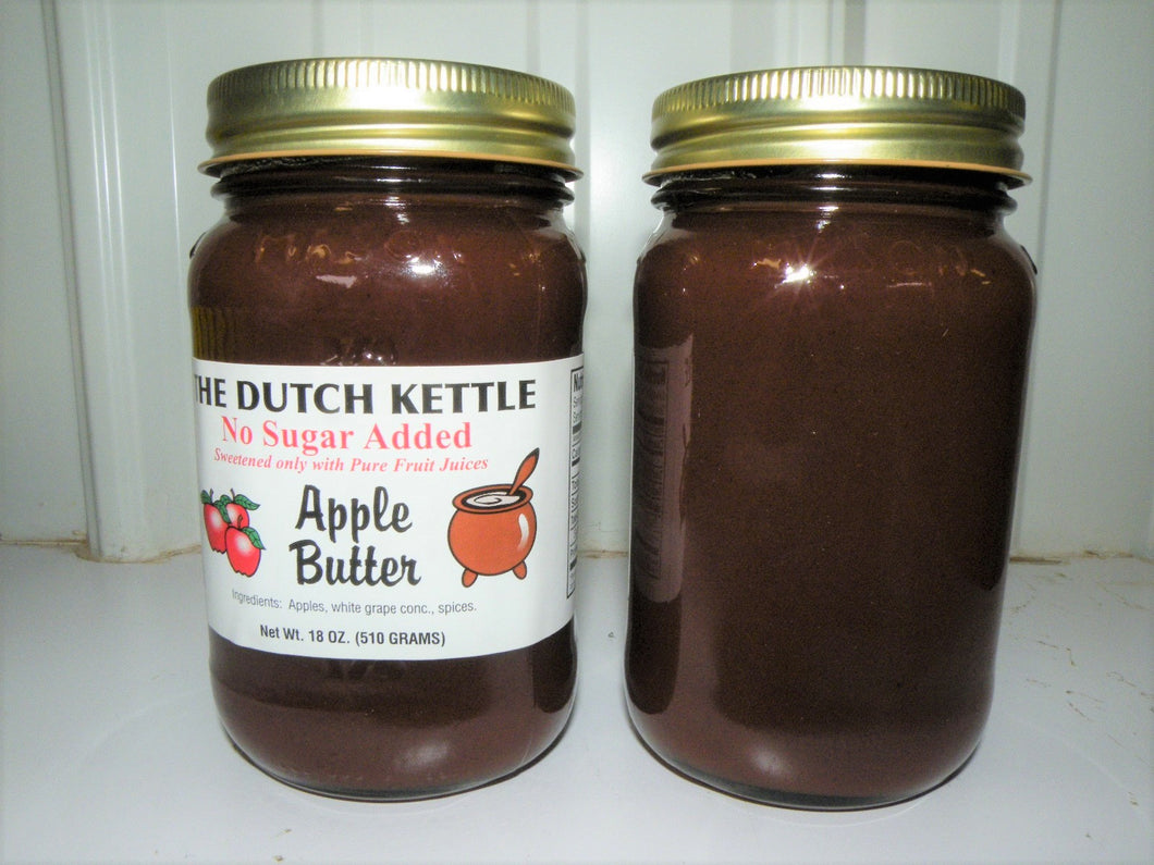 Dutch Kettle No Sugar Added All Natural Homestyle Apple Butter 19 oz Jar