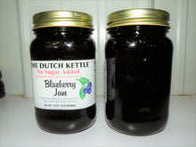 Load image into Gallery viewer, Dutch Kettle No Sugar Added All-Natural Homestyle Blueberry Jam 18 oz Jar