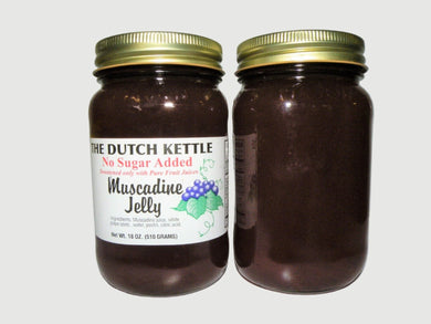 Dutch Kettle No Sugar Added All Natural Homestyle Muscadine Jelly 18 oz Jar