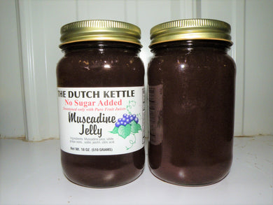 Dutch Kettle No Sugar Added All Natural Homestyle Muscadine Jelly 18 oz Jar