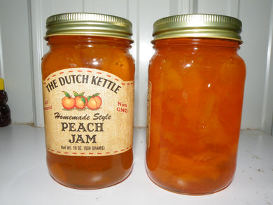 Dutch Kettle All-Natural Homestyle Peach Jam 19 oz Jar