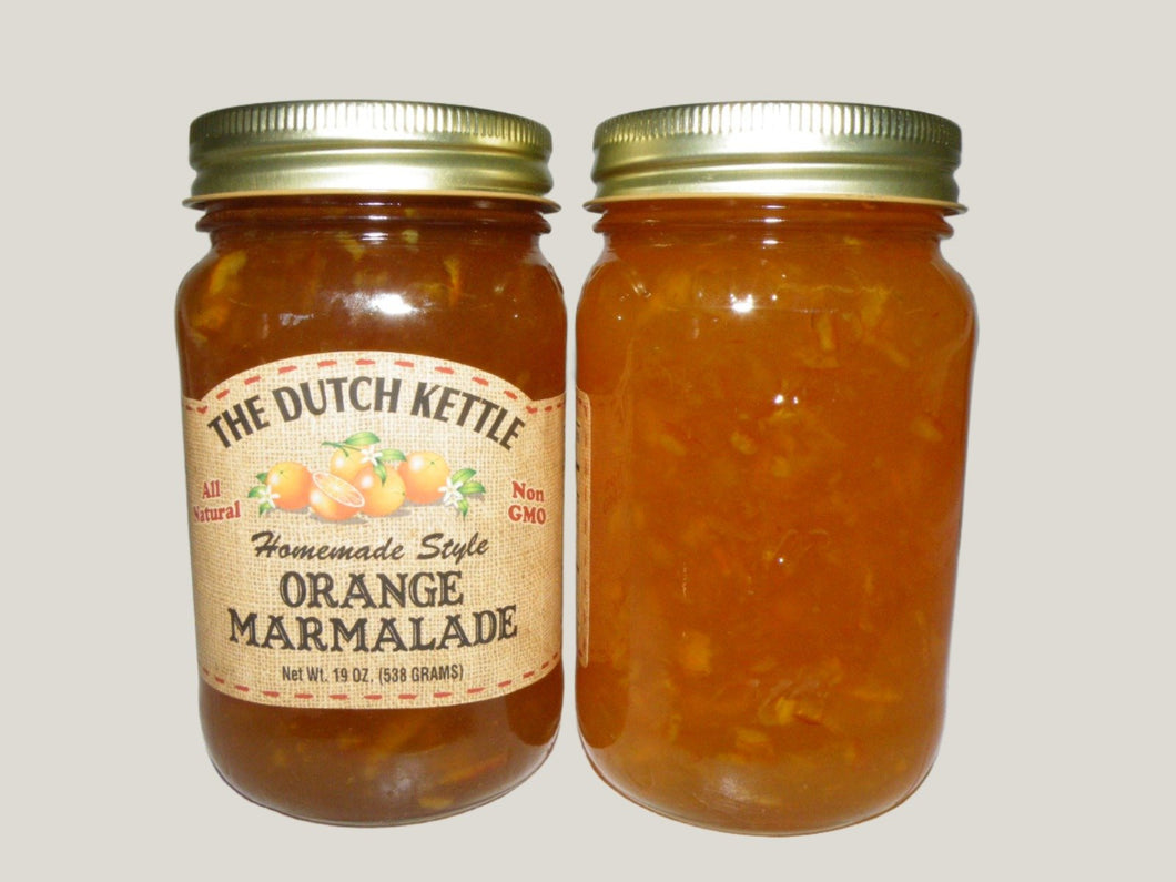 Dutch Kettle All Natural Homemade Orange Marmalade Jam 19 oz Jar