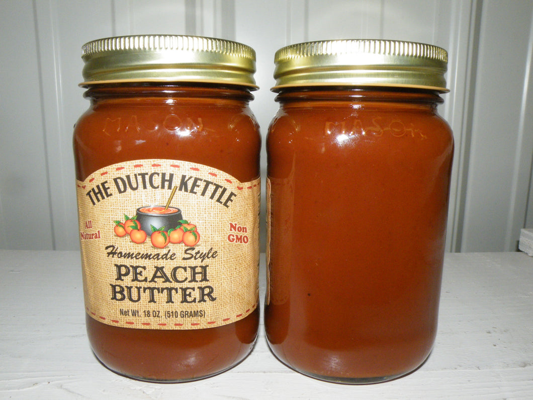 Dutch Kettle All-Natural Homestyle Peach Butter 18 oz Jar