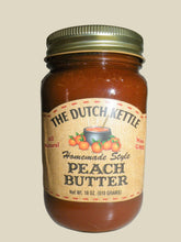 Load image into Gallery viewer, Dutch Kettle All-Natural Homestyle Peach Butter 18 oz Jar