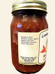 Country Sweets Medium Bacon Salsa 16 oz Jar