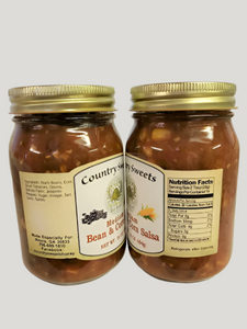 Country Sweets Medium Bean & Corn Salsa 16 oz Jar