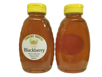 Country Sweets Raw Blackberry Honey 16 Oz Bottle