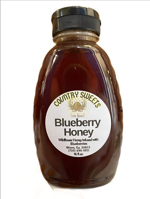 Country Sweets Infused Blueberry Honey 16 oz / 1 Ibs or 2 oz Baby Bear
