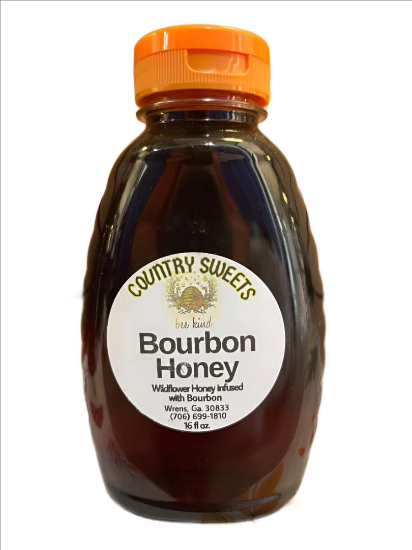Country Sweets Infused Bourbon Honey 16 oz Squeeze Bottle