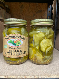 Dutch Kettle Bread and Butter Pickles 16 oz All Natural Ingrediencies