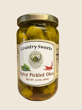 Load image into Gallery viewer, Country Sweets Spicy Pickled Okra 16 oz Jar