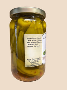 Country Sweets Spicy Pickled Okra 16 oz Jar