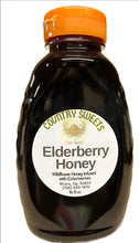 Load image into Gallery viewer, Country Sweets Infused Elderberry Honey 16 oz Squeeze Bottle or 2 oz Bear