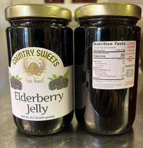 Country Sweets Elderberry Jelly 10.5 Glass Jar