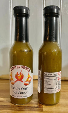 Country Sweets Flamin Onion Hot Sauce 5 fl.oz