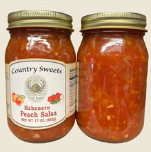 Load image into Gallery viewer, Country Sweets Habanero Peach Salsa 17 oz Jar