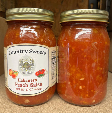 Country Sweets Habanero Peach Salsa 17 oz Jar
