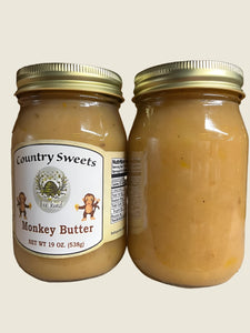 Country Sweets Monkey Butter 19 oz Jar Bananas, Pineapple, Mango