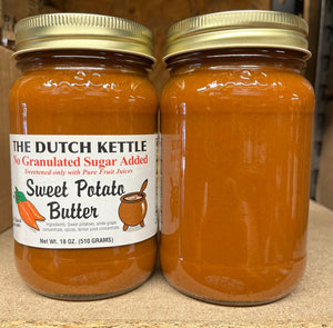 Dutch Kettle All-Natural Homestyle No Sugar Added Sweet Potatoe Butter 18 oz Jar