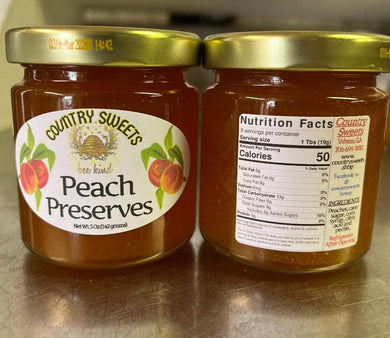 Country Sweets Peach Preserves 5 oz Jar