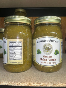 Country Sweets Medium Salsa Verde 16 oz Jar
