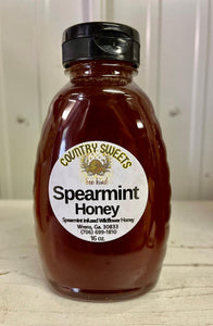 Country Sweets Infused Spearmint Honey 16 oz Bottle or 2 oz Baby Bear