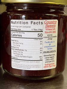 Country Sweets Strawberry Preserve 5.0 oz Jar