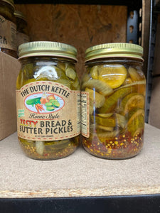 Dutch Kettle Zesty Bread and Butter Pickles 16 oz All Natural Ingrediencie